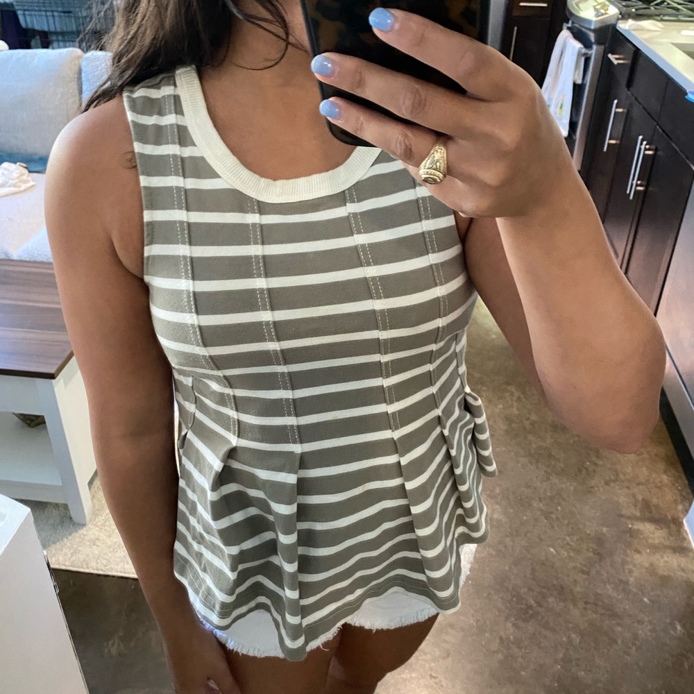 Pleated peplum top
